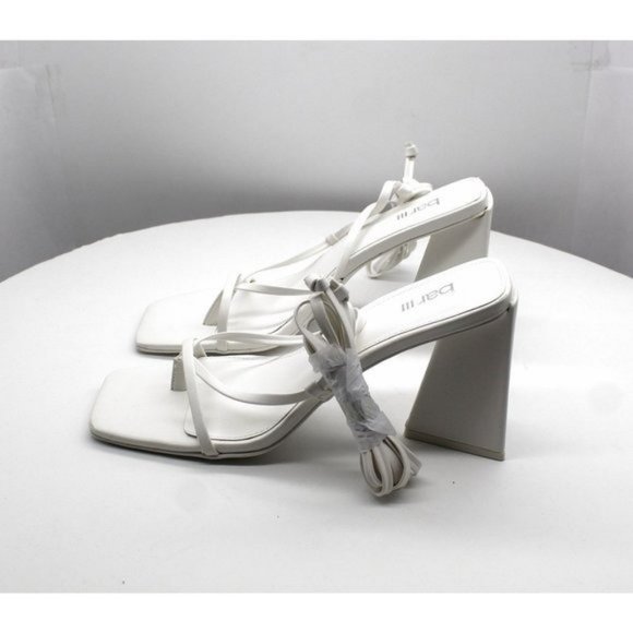 bar iii alana tie up geo heel sandals